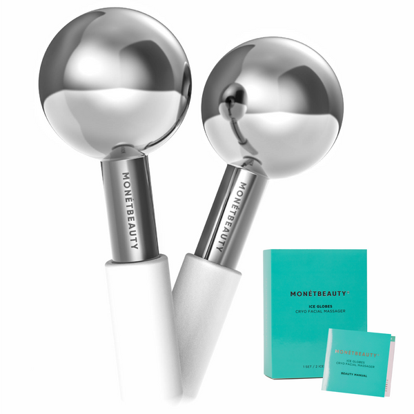 MonétBeauty Stainless Steel Ice Globes for Facials (Silver)